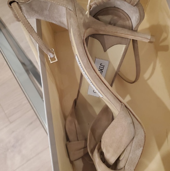 JIMMY CHOO size 39.5 /US 9 tan ren suede NWOT! - Picture 5 of 5